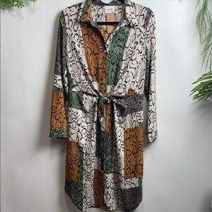 Nine West Black and White Snakeskin Dress